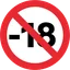 Prohibida la venta a menores de 18 años
